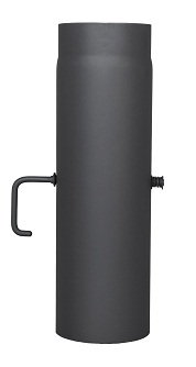 Труба 1000 м с шибером черный d120 2 мм КПД - фото