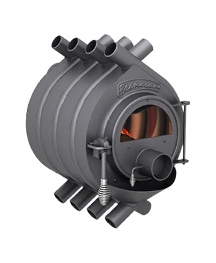 Отопительная печь газогенераторная Бренеран АОТ-06 тип 00 до 100м3 со стеклом фото анонс