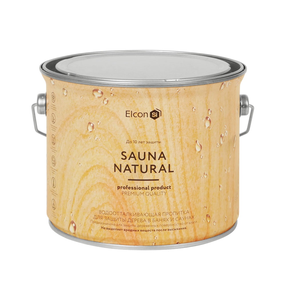 Пропитка для древесины Sauna Natural (2 л) ELCON фото анонс товара