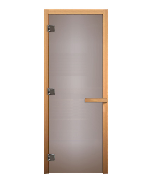 Дверь стекло Сатин Матовая 190х70 (6мм, 2 петли 716 GB) (ОСИНА)