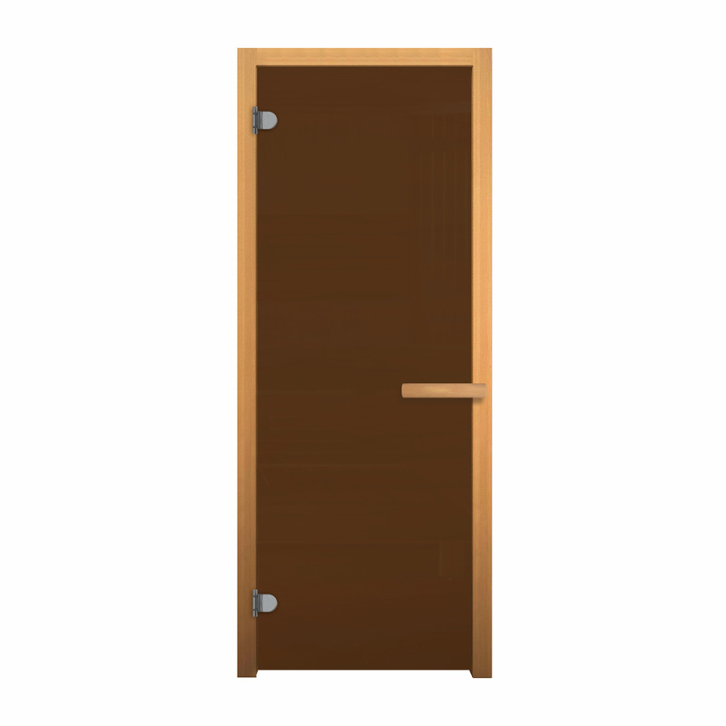 Дверь стекло Бронза, 190х70 (8мм, 3 петли 716 GB (Магнит) (ОСИНА) (правая)