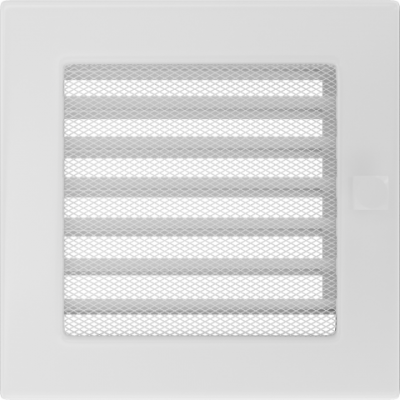 Вентиляционная решетка  Белая с задвижкой (17*17) 17BX - фото