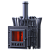 Печь для бани AVANGARD ЗК 25 (М) Ураган в сетке Тюльпан