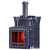 Печь для бани AVANGARD ЗК 35 (П2) Ураган в сетке Тюльпан