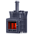 Печь для бани AVANGARD ЗК 25 (П2) Ураган в сетке Тюльпан
