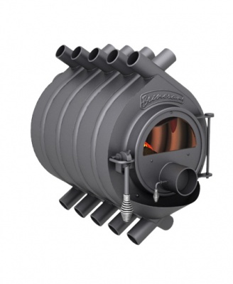 Отопительная печь газогенераторная Бренеран АОТ-14 тип 02 до 400м3 со стеклом - фото